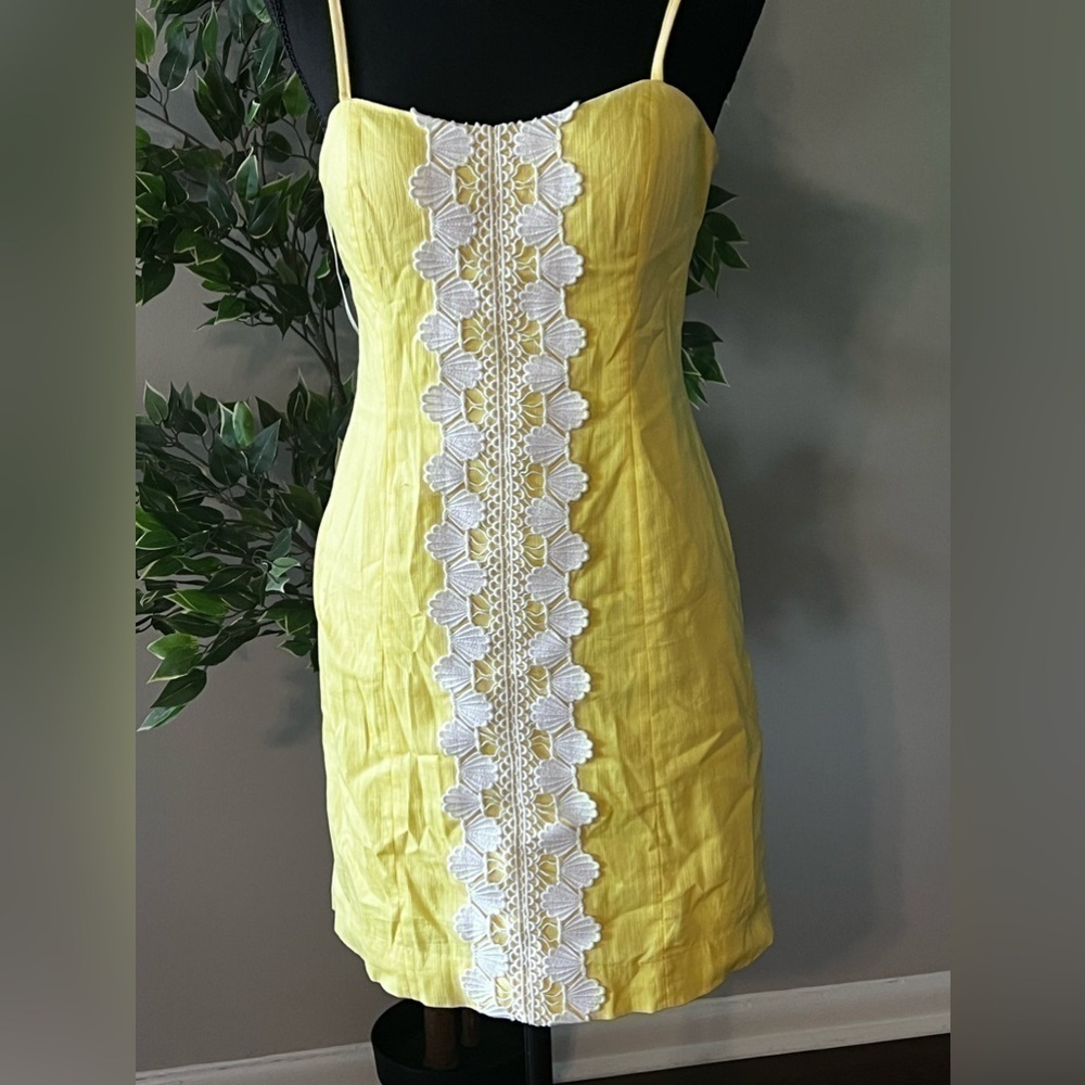 Lilly Pulitzer yellow shelli stretch dress - Picture 4 of 10